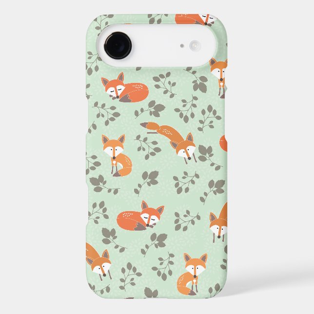 Foxy Floral Pattern Case-Mate iPhone Case (Back)