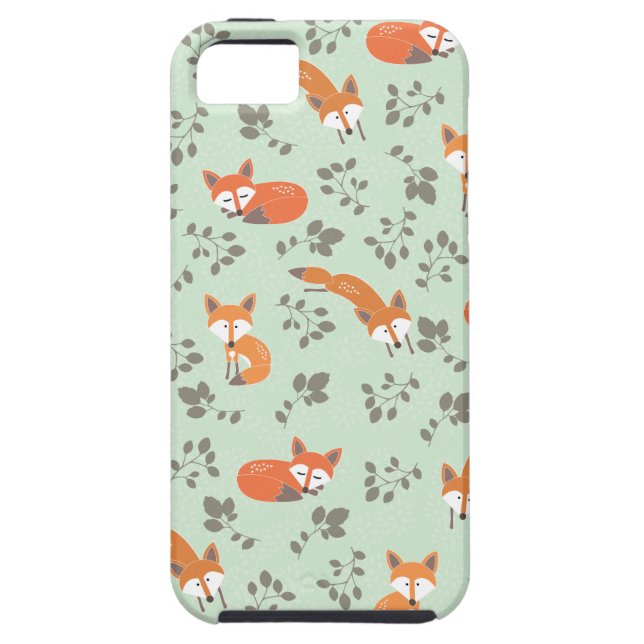 Foxy Floral Pattern Case-Mate iPhone Case (Back)