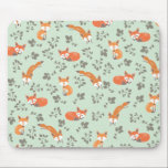 Foxy Floral Pattern Mouse Mat<br><div class="desc">Adorable fox pattern designed in Adobe Illustrator.</div>