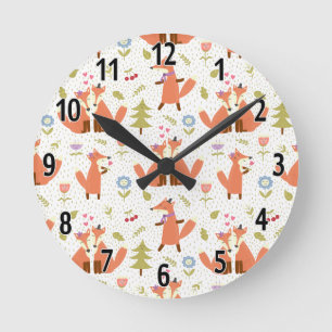 Foxy Forest Fun Fox Clock