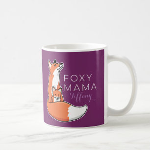 Foxy Fox Mama with Baby, Personalised Coffee Mug