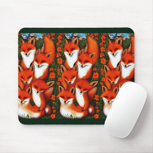 Foxy Fun  Mouse Mat (With Mouse)