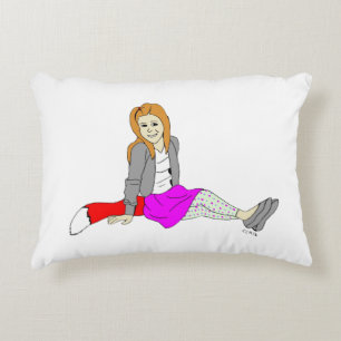 foxy girl accent pillow