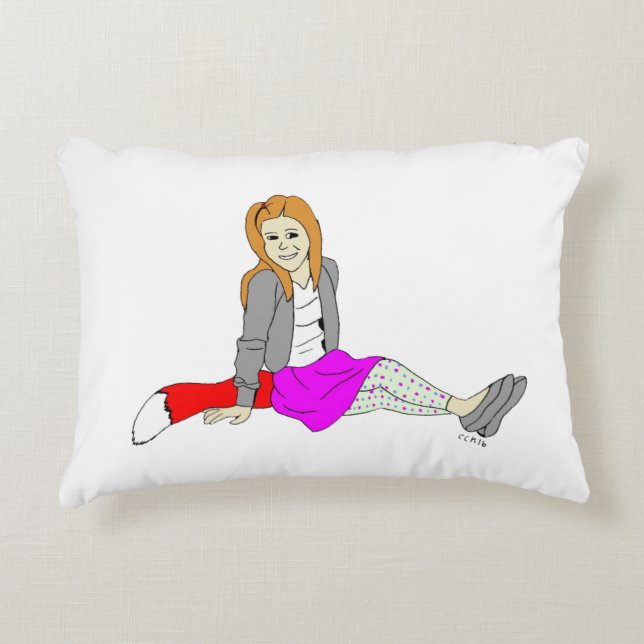 foxy girl accent pillow (Front)