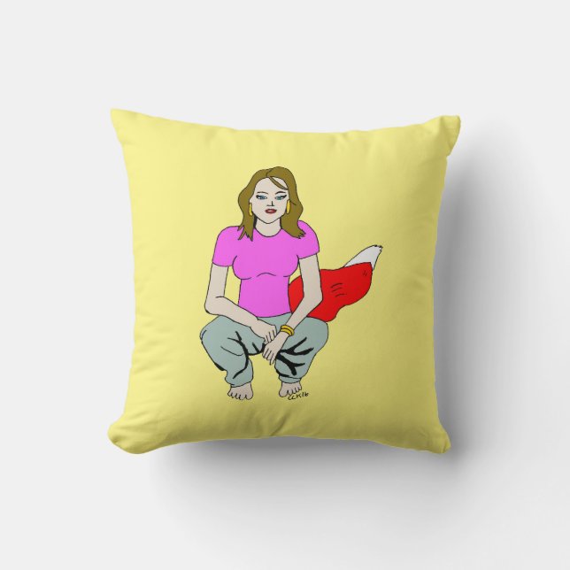 foxy girl  cushion (Front)