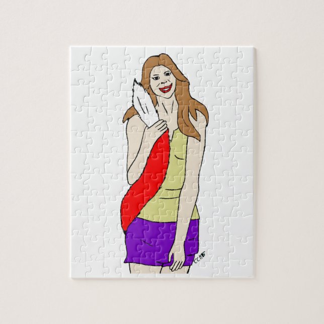 foxy girl jigsaw puzzle (Vertical)