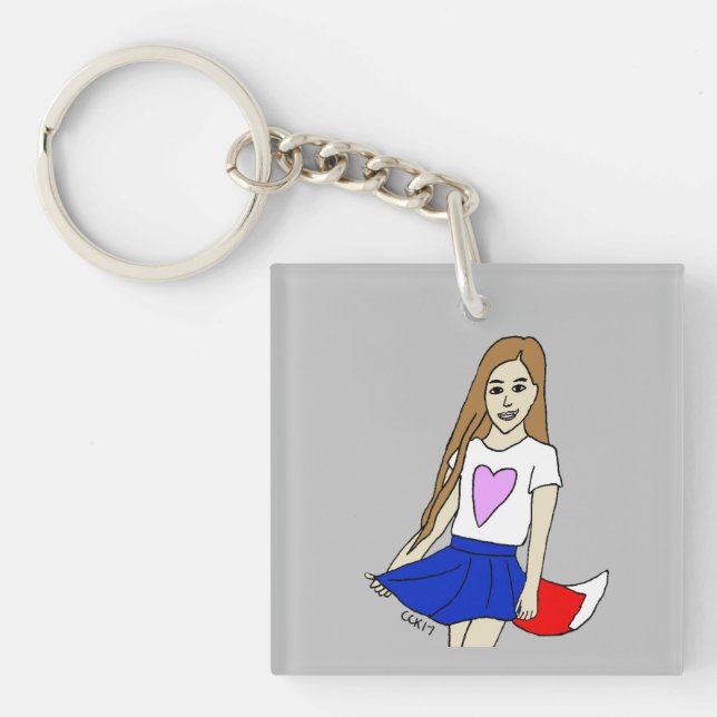 foxy girl  key ring (Front)