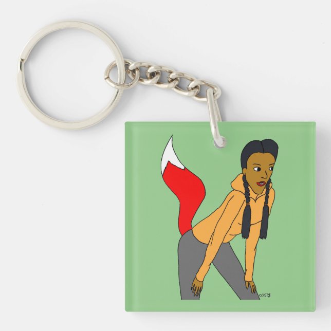 foxy girl  key ring (Front)