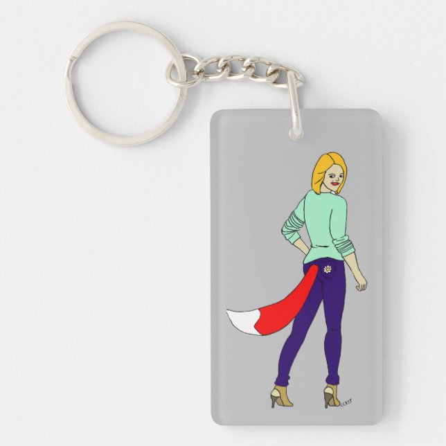 foxy girl  keychain (Front)
