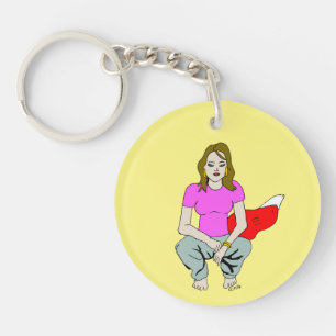 foxy girl keychain