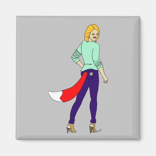 foxy girl  magnet (Front)