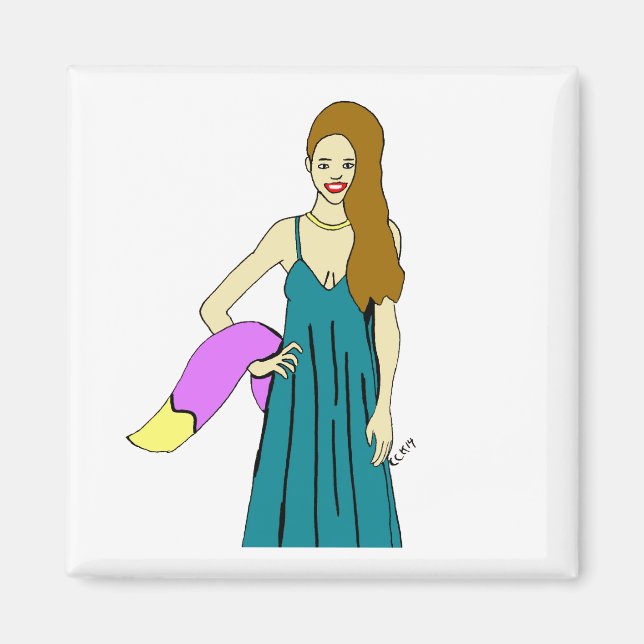 foxy girl   magnet (Front)