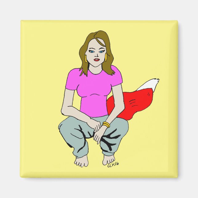 foxy girl  magnet (Front)