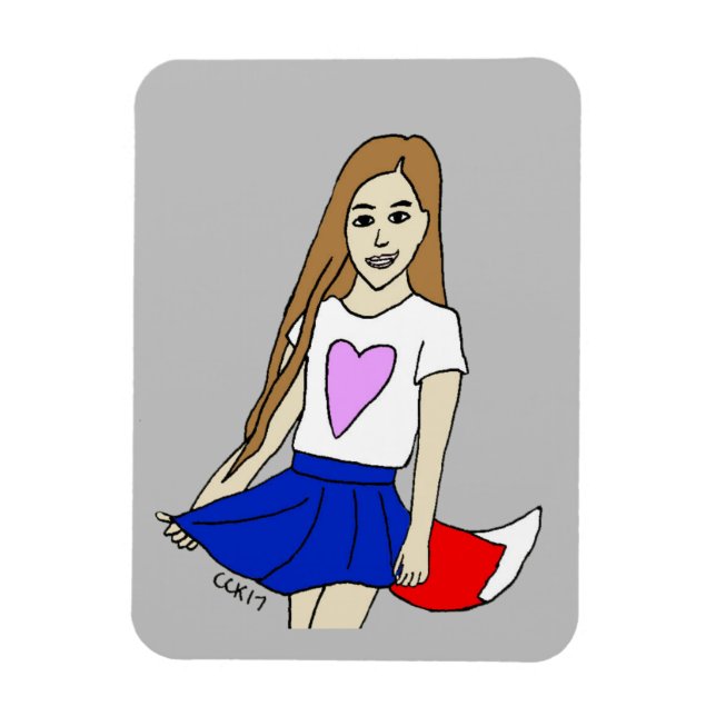 foxy girl  magnet (Vertical)