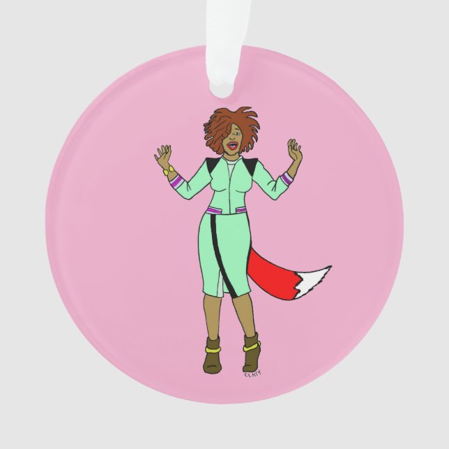 Foxy Girl Ornament (Front)