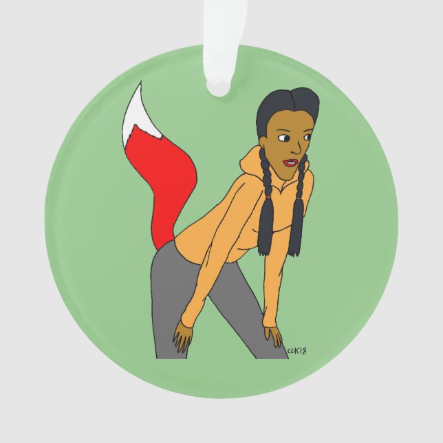 foxy girl     ornament (Front)