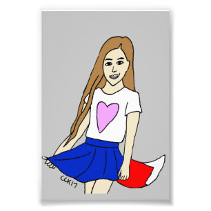 foxy girl photo print