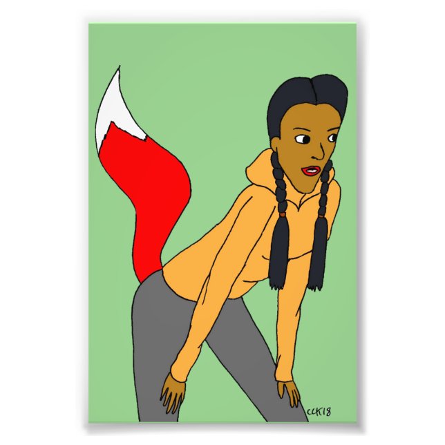 foxy girl  photo print (Front)