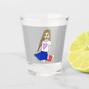 foxy girl shot glass