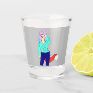 foxy girl shot glass