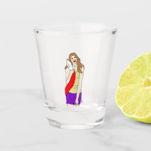 foxy girl shot glass