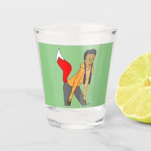foxy girl shot glass
