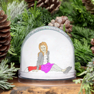 foxy girl snowglobe