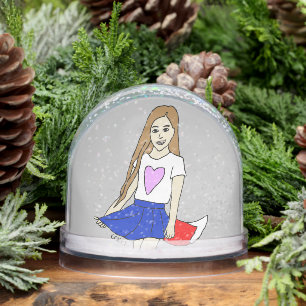 foxy girl snowglobe