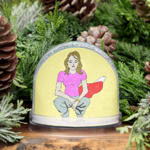 foxy girl  snowglobe
