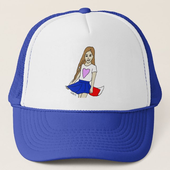 foxy girl  trucker hat (Front)