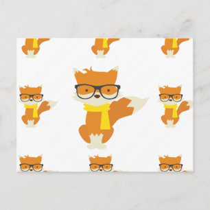 Foxy Hipster Postcard