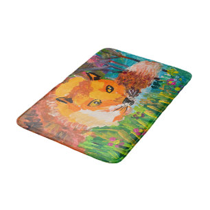 Foxy in Forest Bath Mat