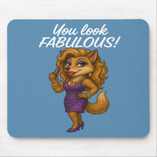 Foxy in Purple Mouse Mat