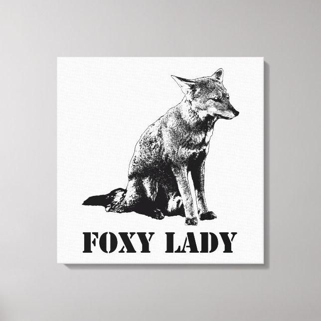 Foxy lady concept illustration canvas print (Front)