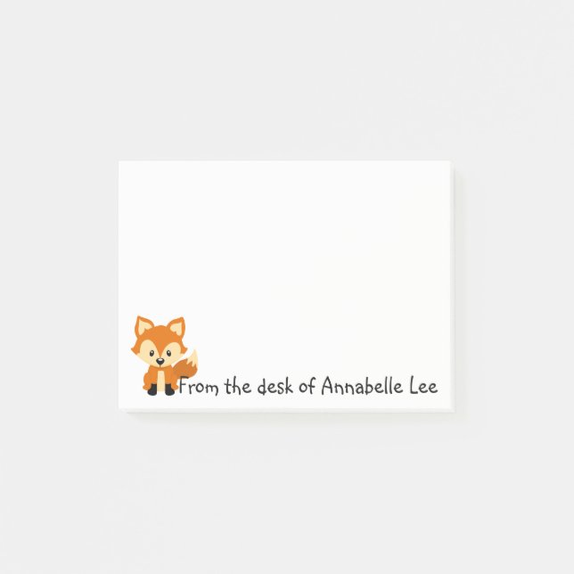 Foxy Little Friend Post-it Notes (Front)