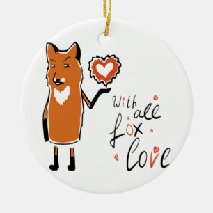 Foxy Love Ceramic Tree Decoration