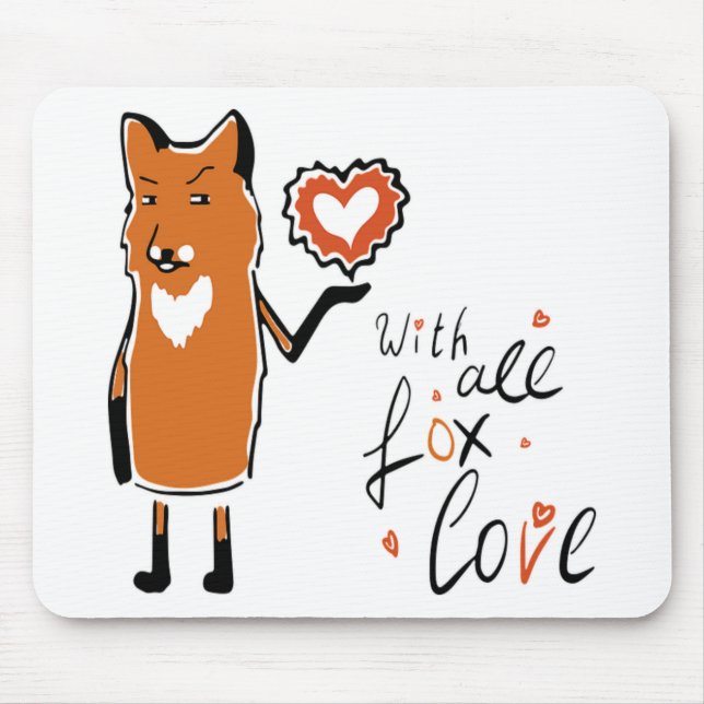 Foxy Love Mouse Mat (Front)