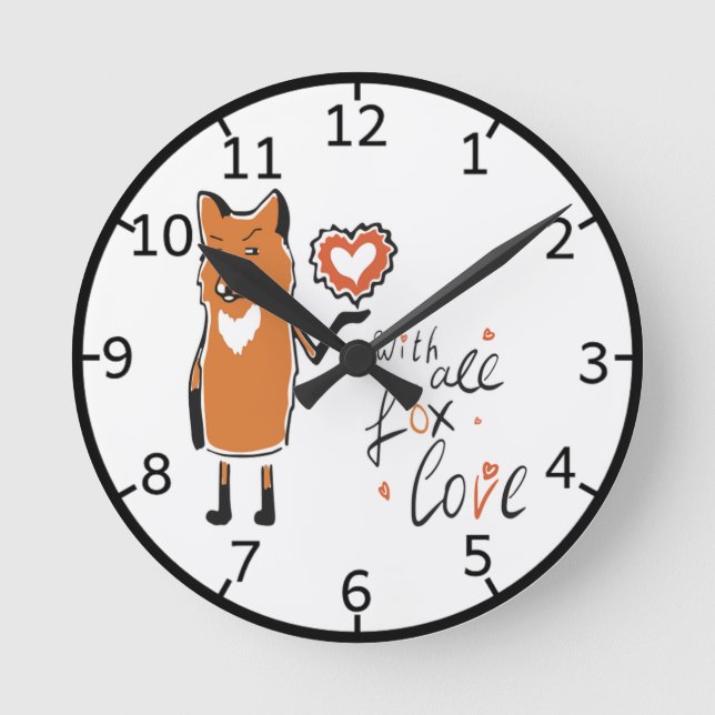 Foxy Love Round Clock (Front)