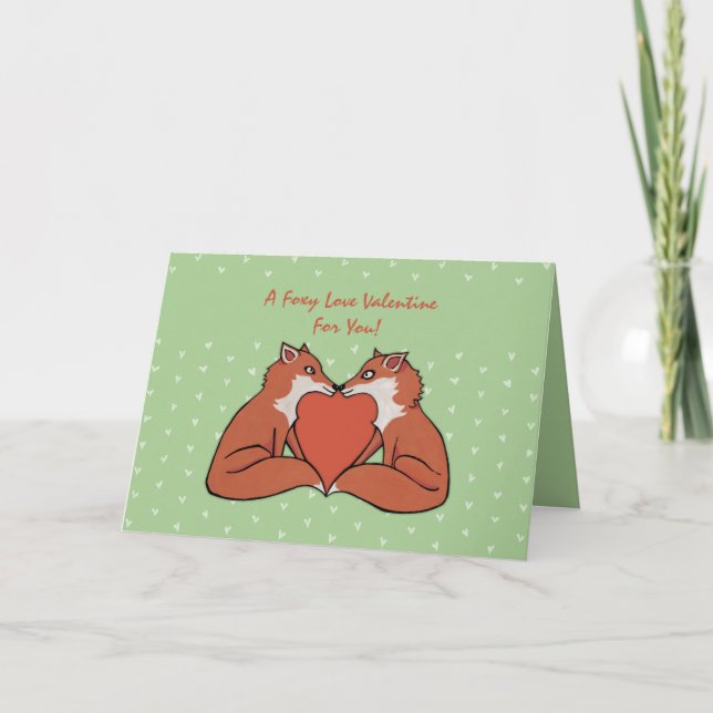 Foxy Love Valentine's Card (Front)