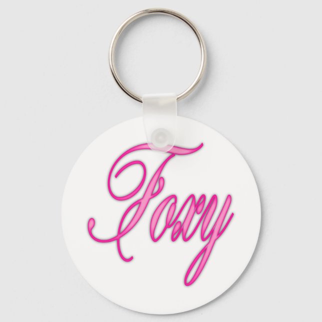 Foxy Pink Airbrush Key Ring (Front)