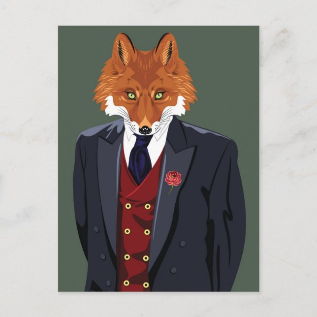 Foxy Portrait Postcard (Front)