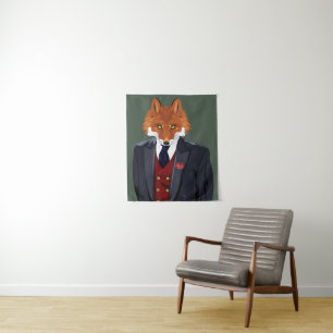 Foxy Portrait Tapestry