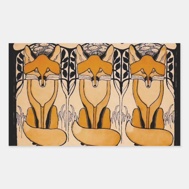 Foxy Rectangular Sticker (Front)