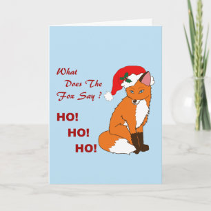 Foxy Santa Holiday Card
