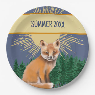 Foxy Summer Paper Plate