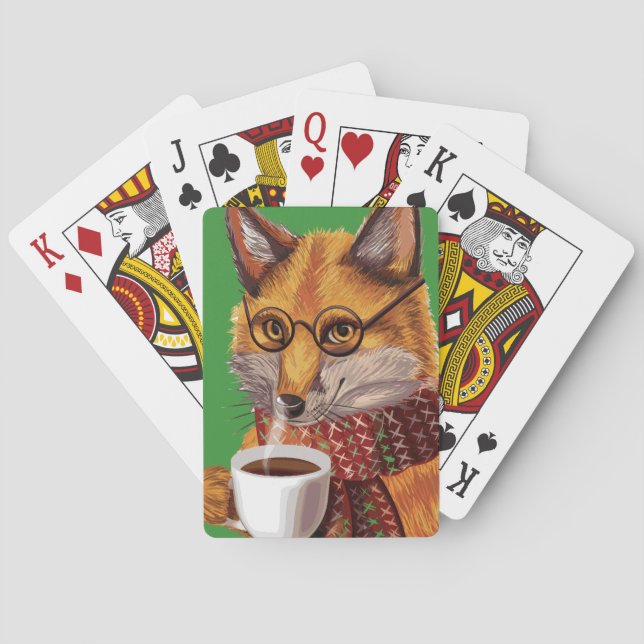 Foxy Tea Time Playing Cards (Back)