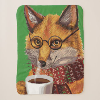 Foxy Tea Time Sherpa Blanket