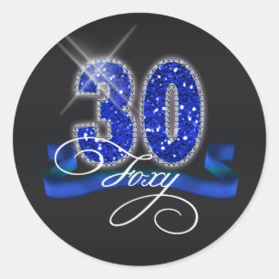 Foxy Thirty Sparkle ID191 Classic Round Sticker