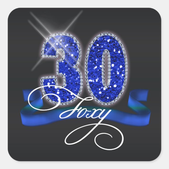 Foxy Thirty Sparkle ID191 Square Sticker (Front)