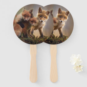 Foxy Triplets Hand Fan